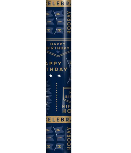 Picture of BLUE BIRTHDAY WRAPPING ROLL 70CM X 3 METERS